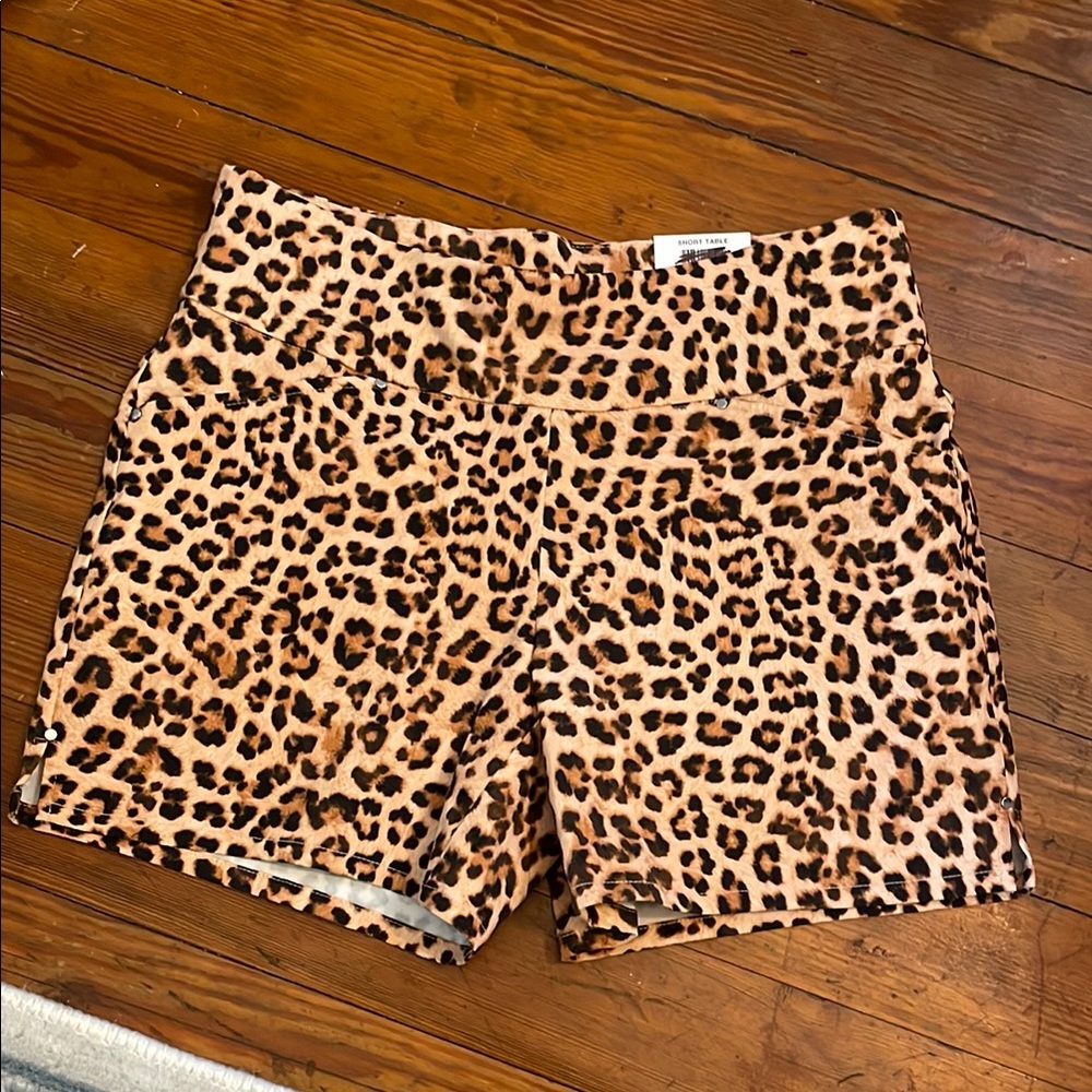 INC International Concepts Shorts Leopard Print